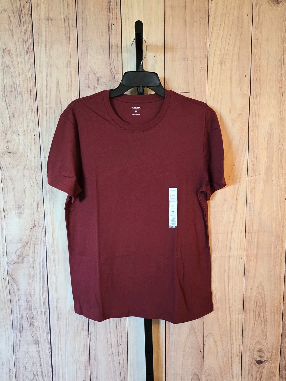 Sonoma Men's Crew Neck T-Shirt - Burgundy